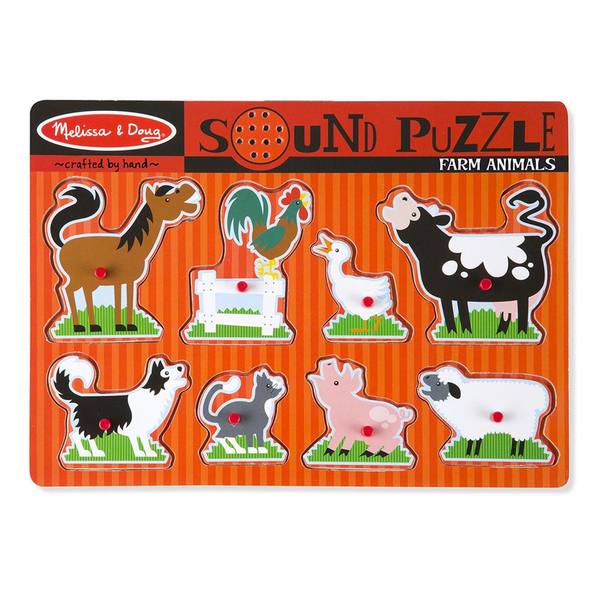 Melissa & Doug Farm Animals Sound Puzzle, 8 Pieces 726